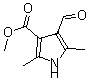 structure of CAS# 175205-91-1, 4-Formyl-2,5-Dimethyl-1H-Pyrrole-3-carboxylic Acid Methyl Ester;1H-Pyrrole-3-Carboxylicacid,4-Formyl-2,5-Dimethyl-,Methylester(9CI);2,5-Dimethyl-4-(Methoxycarbonyl)-1H-Pyrrole-3-Carboxaldehyde;METHYL 4-FORMYL-2,5-DIMETHYL-1H-PYRROLE-3-CARBOXYLATE