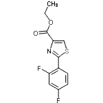 structure of CAS# 175276-93-4, Ethyl 2-(2,4-Difluorophenyl)-1,3-Thiazole-4-Carboxylate;3-Methyl-<wbr>5-[(4-tri<wbr>fluoromet<wbr>hyl)pheny<wbr>l]isoxazo<wbr>le-4-carb<wbr>oxylichyd<wbr>razide;4-carboxylate;Ethyl 2-(2,4-difluorophenyl)thiazole-