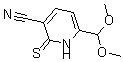 结构式 CAS# 175277-23-3, 6-(二甲氧基甲基)-1,2-二氢-2-硫代-3-吡啶甲腈