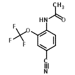 结构式 CAS# 175278-19-0, N-[4-氰基-2-(三氟甲氧基)苯基]乙酰胺