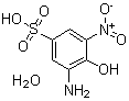 结构式 CAS# 175278-60-1, 3-氨基-4-羟基-5-硝基-苯磺酸水合物(1:1)