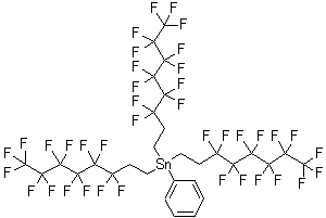 结构式 CAS# 175354-30-0, 苯基三(3,3,4,4,5,5,6,6,7,7,8,8,8-十三氟辛基)-锡烷