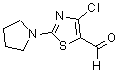 结构式 CAS# 175543-06-3, 4-氯-2-(1-吡咯烷基)-5-噻唑甲醛