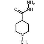 structure of CAS# 176178-88-4, 1-Methyl-4-Piperidinecarbohydrazide;1-methyl-4-piperidinecarbohydrazide;1-Methyl-4-piperidinecarboxylic acid, hydrazide;1-Methyl-piperidine-4-carboxylic acid hydrazide