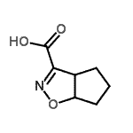 structure of CAS# 176909-91-4, 4,5,6,6a-Tetrahydro-3aH-cyclopenta[d][1,2]oxazole-3-carboxylic acid;3,4,5,6,3a,6a-hexahydro-3-oxa-2-azapentalenecarboxylic acid;4,5,6,6a-Tetrahydro-3aH-cyclopenta[d]isoxazole-3-;4,5,6,6a-<wbr>Tetrahydr<wbr>o-3aH-cyc<wbr>lopenta[d<wbr>]isoxazol<wbr>e-3-carbo<wbr>xylic acid