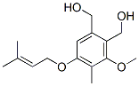 structure of CAS# 17811-28-8, Zinniol;[2-Methoxy-3-Methyl-4-(3-Methylbut-2-Enoxy)-6-Methylol-Phenyl]Methanol;1,2-Benzenedimethanol, 3-Methoxy-4-Methyl-5-((3-Methyl-2-Butenyl)Oxy)-;3-Methoxy-4-Methyl-5-(3-Methyl-2-Butenyloxy)-1,2-Benzenedimethanol