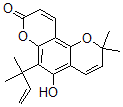 structure of CAS# 17820-07-4, Nordentatin;6-(1,1-Dimethylprop-2-Enyl)-5-Hydroxy-2,2-Dimethyl-Pyrano[6,5-F]Chromen-8-One;6-(1,1-Dimethylprop-2-Enyl)-5-Hydroxy-2,2-Dimethyl-8-Pyrano[6,5-F]Chromenone;2H,8H-Benzo(1,2-B:3,4-B')Dipyran-8-One, 6-(1,1-Dimethyl-2-Propenyl)-5-Hydroxy-2,2-Dimethyl-