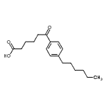 结构式 CAS# 178686-77-6, 6-(4-己基苯基)-6-氧代己酸