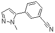 structure of CAS# 179055-95-9, 3-(1-Methyl-1H-Pyrazol-5-Yl)-Benzonitrile