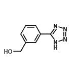 structure of CAS# 179057-20-6, [3-(1H-Tetrazol-5-Yl)Phenyl]Methanol;[3-(1H-tetrazol-5-yl)phenyl]methanol;3-(1H-Tetrazol-5-yl)benzyl alcohol;5-(3-Hydroxymethylphenyl)-1H-tetrazole
