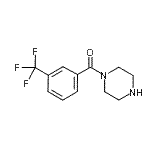 structure of CAS# 179334-14-6, 1-Piperazinyl[3-(Trifluoromethyl)Phenyl]Methanone;1-{[3-(trifluoromethyl)phenyl]carbonyl}piperazine;1-Piperazinyl[3-(trifluoromethyl)phenyl]methanone;MFCD08442510