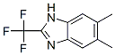 structure of CAS# 1799-79-7, 2-(Trifluoromethyl)-5,6-Dimethyl-1H-Benzimidazole;1H-Benzimidazole, 5,6-Dimethyl-2-(Trifluoromethyl)- (9Ci);5,6-Dimethyl-2-Trifluoromethylbenzimidazole;5-23-06-00505 (Beilstein Handbook Reference)