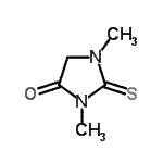 结构式 CAS# 1801-62-3, 1,3-二甲基-2-硫代-4-咪唑烷酮