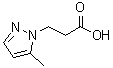 结构式 CAS# 180741-46-2, 3-(5-甲基-1H-吡唑-1-基)丙酸