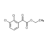 structure of CAS# 180868-99-9, Ethyl (2,3-Dichlorophenyl)(Oxo)Acetate;Ethyl 2,3-dichlorobenzoylformate;MFCD09801402