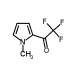 structure of CAS# 18087-62-2, 2,2,2-Trifluoro-1-(1-Methyl-1H-Pyrrol-2-Yl)Ethanone;2,2,2-trifluoro-1-(1-methyl-1H-pyrrol-2-yl)ethanone;ZINC07989002