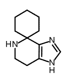 structure of CAS# 18096-45-2, 1',5',6',7'-Tetrahydrospiro[Cyclohexane-1,4'-Imidazo[4,5-c]Pyridine];1',5',6',<wbr>7'-tetrah<wbr>ydrospiro<wbr>[cyclohex<wbr>ane-1,4'-<wbr>imidazo[4<wbr>,5-c]pyri<wbr>dine];3',5',6',<wbr>7'-tetrah<wbr>ydrospiro<wbr>[cyclohex<wbr>ane-1,4'-<wbr>imidazo[4<wbr>,5-c]pyri<wbr>dine];MFCD08741858