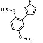 结构式 CAS# 181122-45-2, 3-(2,5-二甲氧基苯基)-1H-吡唑