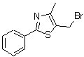 structure of CAS# 181424-15-7, 5-(Bromomethyl)-4-Methyl-2-Phenyl-1,3-Thiazole;2-Phenyl-4-methyl-5-(bromomethyl)thiazole;5-(Bromomethyl)-4-methyl-2-phenylthiazole;5-Bromomethyl-4-methyl-2-phenyl-thiazole