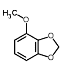 结构式 CAS# 1817-95-4, 4-甲氧基-1,3-苯并二氧戊环