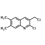 结构式 CAS# 182052-67-1, 2-氯-3-(氯甲基)-6,7-二甲基喹啉