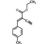 结构式 CAS# 18300-87-3, 乙基(2E)-2-氰基-3-(4-甲基苯基)丙烯酸酯