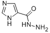 structure of CAS# 18329-78-7, 1H-Imidazole-5-Carbohydrazide;5-Imidazolecarboxylic Acid, Hydrazide;Aids-058587;Aids058587