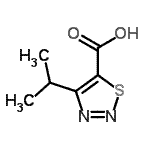 structure of CAS# 183302-68-3, 4-Isopropyl-1,2,3-Thiadiazole-5-Carboxylic Acid;