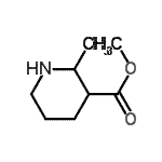 结构式 CAS# 183786-23-4, 甲基2-甲基-3-哌啶羧酸酯