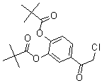 结构式 CAS# 185448-73-1, 2-氯-3',4'-二(特戊酰氧基)苯乙酮