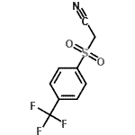 structure of CAS# 186405-37-8, {[4-(Trifluoromethyl)Phenyl]Sulfonyl}Acetonitrile;(4-TRIFLUOROMETHYLBENZENESULFONYL)ACETONITRILE;[4-(Trifluoromethyl)phenylsulfonyl]acetonitrile;2-(4-Trifluoromethylbenzenesulfonyl)acetonitrile