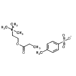 结构式 CAS# 1866-13-3, N,N,N-三甲基-2-(丙酰氧基)乙铵 4-甲基苯磺酸盐