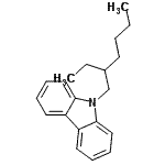 structure of CAS# 187148-77-2, 9-(2-Ethylhexyl)Carbazole;9- CARBAZOLE97;9-(2-Ethylhexyl)carbazole;649511_ALDRICH