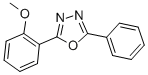 structure of CAS# 1874-42-6, 2-(2-Methoxyphenyl)-5-Phenyl-1,3,4-Oxadiazole;Zinc00156124;St5407038;Oprea1_310506
