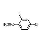 结构式 CAS# 188472-71-1, 4-氯-1-乙炔基-2-氟苯