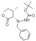 结构式 CAS# 188777-47-1, (2S,3S)-2-[苄基-(叔丁氧羰基氨基)氨基]-3-甲基-戊酸根