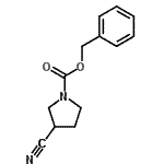 结构式 CAS# 188846-99-3, 苄基3-氰基-1-吡咯烷羧酸酯