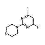 结构式 CAS# 189003-02-9, 4-(4,6-二氟-2-嘧啶基)吗啉