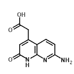 结构式 CAS# 1931-45-9, (7-氨基-2-氧代-1,2-二氢-1,8-萘啶-4-基)乙酸