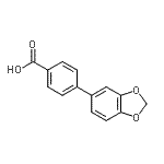 structure of CAS# 193151-97-2, 4-(1,3-Benzodioxol-5-Yl)Benzoic Acid;4-(1,3-Benzodioxol-5-yl)benzenecarboxylic acid;4-(2H-benzo[3,4-d]1,3-dioxolan-5-yl)benzoic acid;4-(benzo[d][1,3]dioxol-5-yl)benzoic acid