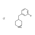 结构式 CAS# 193357-21-0, 4-(3-氟苄基)哌啶鎓氯化物