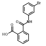 结构式 CAS# 19336-82-4, 2-[(3-溴苯基)氨基甲酰]苯甲酸