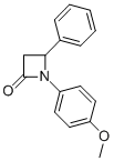 structure of CAS# 19340-68-2, 1-(4-Methoxyphenyl)-4-Phenylazetidin-2-One;1-(4-Methoxyphenyl)-4-Phenyl-Azetidin-2-One;1-(4-Methoxyphenyl)-4-Phenyl-2-Azetidinone;Nsc519846
