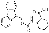 结构式 CAS# 194471-85-7, (1R,2S)-rel-2-[[(9H-芴-9-基甲氧基)羰基]氨基]-环己烷羧酸