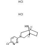 structure of CAS# 195211-53-1, (1R,5S)-3-(6-Chloro-3-Pyridazinyl)-3,8-Diazabicyclo[3.2.1]Octane Dihydrochloride;3-(6-Chlo<wbr>ro-3-pyri<wbr>dazinyl)-<wbr>3,8-diaza<wbr>bicyclo[3<wbr>.2.1]octa<wbr>ne dihydr<wbr>ochloride;D7938_SIGMA;DBO-83