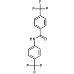 structure of CAS# 195371-90-5, 4-(Trifluoromethyl)-N-[4-(Trifluoromethyl)Phenyl]Benzamide;[4-(trifl<wbr>uoromethy<wbr>l)phenyl]<wbr>-N-[4-(tr<wbr>ifluorome<wbr>thyl)phen<wbr>yl]carbox<wbr>amide;4-(trifluoromethyl)-N-(4-(trifluoromethyl)phenyl)benzamide;4,4'-Bis(trifluoromethyl)benzanilide