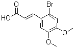 结构式 CAS# 195383-80-3, 2-溴-4,5-二甲氧基肉桂酸