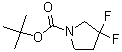 结构式 CAS# 195447-25-7, 3,3-二氟-1-吡咯烷羧酸叔丁酯