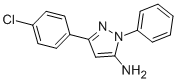 structure of CAS# 19652-14-3, 5-(4-Chloro-Phenyl)-2-Phenyl-2H-Pyrazol-3-Ylamine;5-(4-Chlorophenyl)-2-Phenyl-Pyrazol-3-Amine;5-(4-Chlorophenyl)-2-Phenyl-3-Pyrazolamine;[5-(4-Chlorophenyl)-2-Phenyl-Pyrazol-3-Yl]Amine