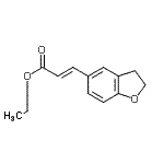 structure of CAS# 196597-65-6, Ethyl (2E)-3-(2,3-Dihydro-1-Benzofuran-5-Yl)Acrylate;2-PROPENO<wbr>IC ACID,3<wbr>-(2,3-DIH<wbr>YDRO-5-BE<wbr>NZOFURANY<wbr>L)-, ETHY<wbr>L ESTER, <wbr>(2E)-;ethyl (2E)-3-(2,3-dihydrobenzo[b]furan-5-yl)prop-2-enoate;Ethyl 3-(2,3-dihydro-1-benzofuran-5-yl)acrylate